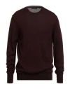 Messagerie Man Sweater Burgundy Size 48 Merino Wool, Acrylic