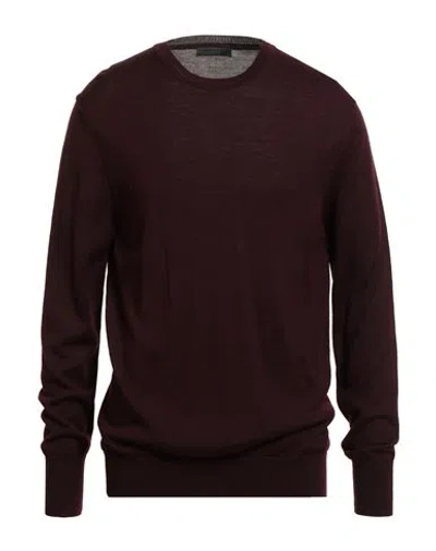 Messagerie Man Sweater Burgundy Size 48 Merino Wool, Acrylic