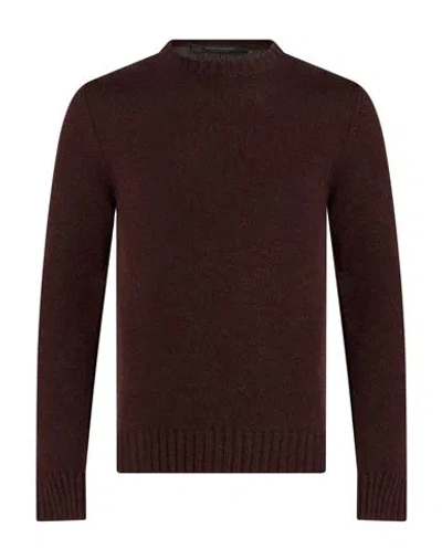 Messagerie Man Sweater Burgundy Size Xs Wool In Red