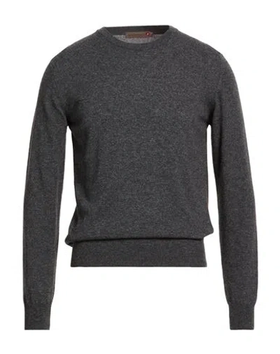 Messagerie Man Sweater Charcoal Size L Polyamide, Viscose, Wool, Cashmere In Gray