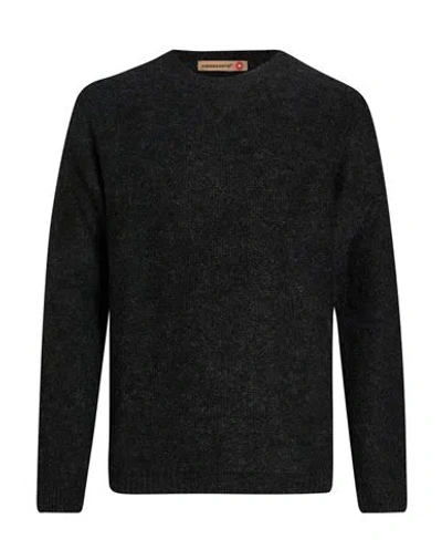 Messagerie Man Sweater Charcoal Size Xl Alpaca Wool, Polyacrylic, Polyamide, Wool In Gray