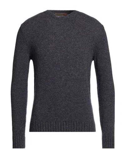 Messagerie Man Sweater Charcoal Size Xl Wool In Gray