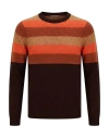 Messagerie Man Sweater Dark Brown Size L Wool In Multi