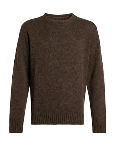 Messagerie Man Sweater Dark Brown Size Xxl Wool