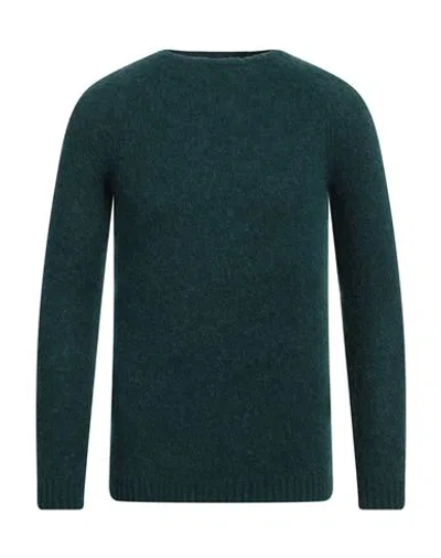 Messagerie Man Sweater Dark Green Size 44 Alpaca Wool, Polyamide, Elastane