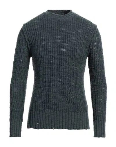 Messagerie Man Sweater Deep Jade Size 44 Wool In Blue