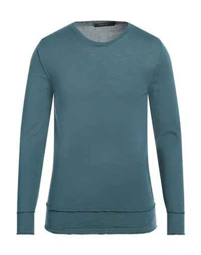 Messagerie Patrizio Piscaglia Man Sweater Deep Teal Size 40 Wool, Acrylic In Green