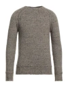 Messagerie Man Sweater Taupe Size 42 Polyamide, Alpaca Wool, Cotton, Wool, Polyester In Grey
