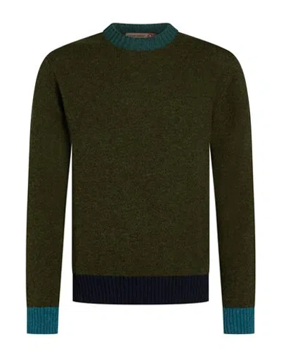 Messagerie Man Sweater Green Size L Virgin Wool