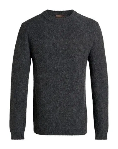 Messagerie Man Sweater Grey Size L Acrylic, Alpaca Wool, Polyamide, Virgin Wool In Gray