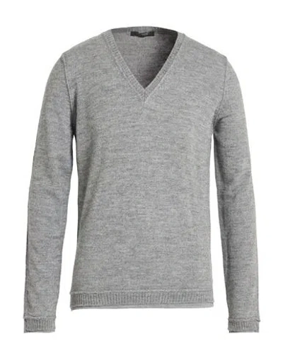 Messagerie Man Sweater Grey Size L Nylon, Wool, Alpaca Wool In Gray