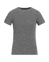 Messagerie Man Sweater Grey Size M Linen, Viscose, Lycra