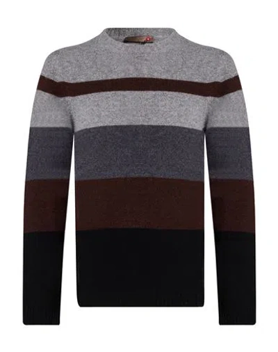 Messagerie Man Sweater Grey Size Xl Wool In Multi