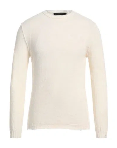 Messagerie Man Sweater Ivory Size 42 Alpaca Wool, Polyamide, Merino Wool In White