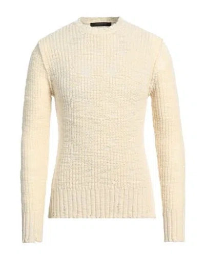 Messagerie Man Sweater Ivory Size 44 Wool In Neutral
