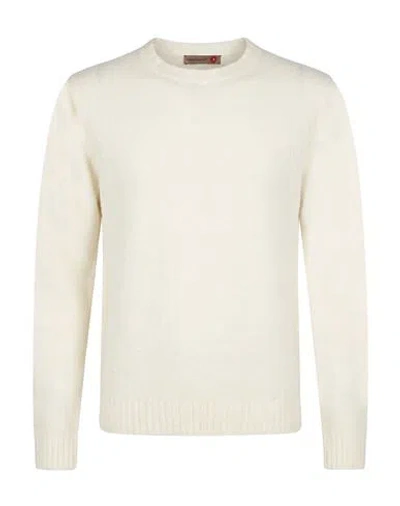 Messagerie Man Sweater Ivory Size L Virgin Wool, Cotton, Polyamide In Neutral