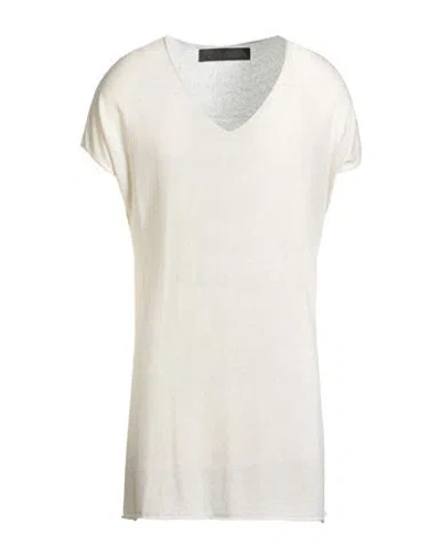 Messagerie Man Sweater Ivory Size S/m Viscose, Linen, Cotton