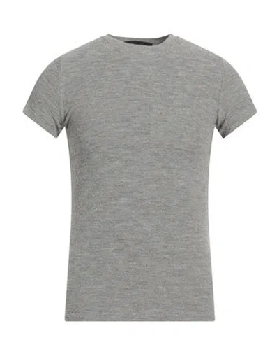 Messagerie Man Sweater Light Grey Size L Linen, Viscose, Lycra