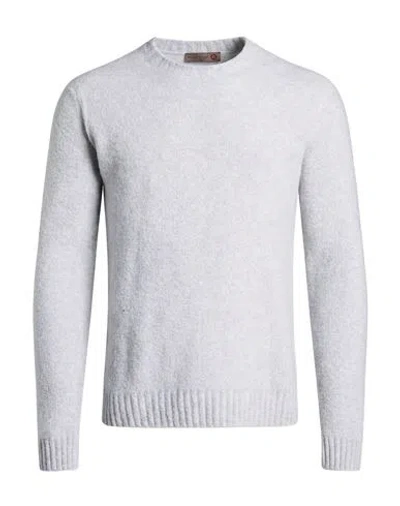 Messagerie Man Sweater Light Grey Size L Virgin Wool, Cotton, Polyamide In Gray