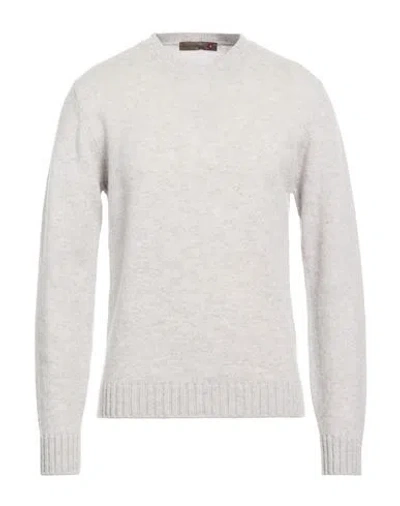 Messagerie Man Sweater Light Grey Size L Wool In Gray