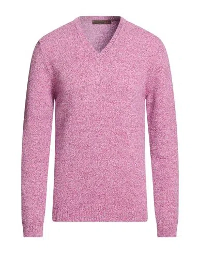 Messagerie Man Sweater Mauve Size S Virgin Wool In Purple