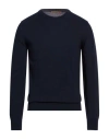 Messagerie Man Sweater Midnight Blue Size L Polyamide, Viscose, Wool, Cashmere In Black
