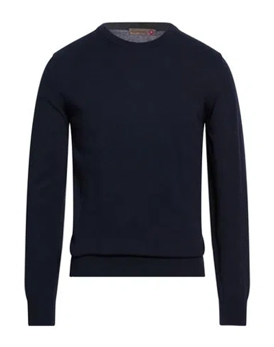 Messagerie Man Sweater Midnight Blue Size L Polyamide, Viscose, Wool, Cashmere In Black