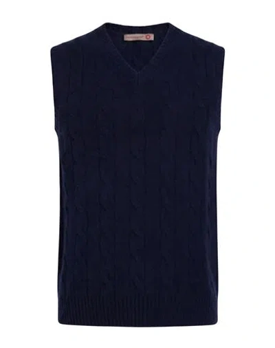 Messagerie Man Sweater Midnight Blue Size L Virgin Wool