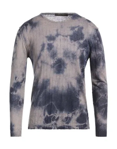 Messagerie Man Sweater Navy Size 38 Linen, Hemp In Blue