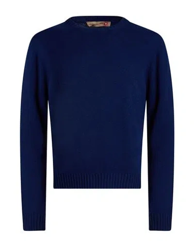 Messagerie Man Sweater Navy Size Xxl Wool In Blue