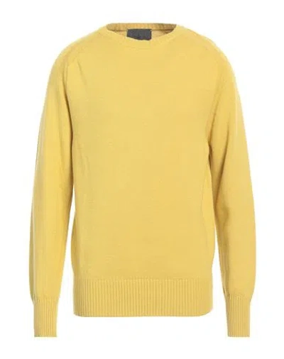 Messagerie Man Sweater Ocher Size 42 Virgin Wool, Viscose, Nylon, Cashmere In Yellow