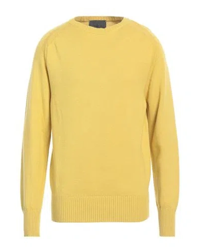 Messagerie Man Sweater Marigold Size 42 Virgin Wool, Viscose, Nylon, Cashmere In Yellow