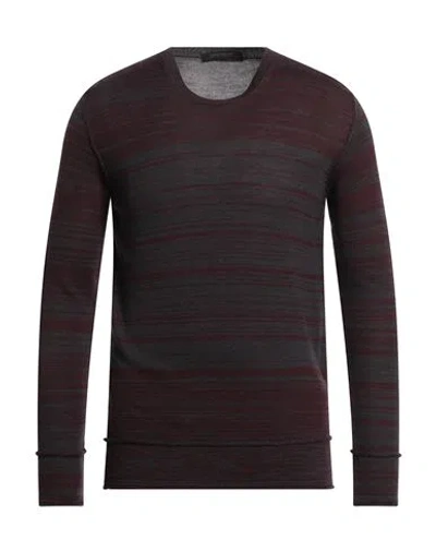 Messagerie Man Sweater Plum Size 38 Wool, Acrylic In Purple