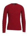 Messagerie Man Sweater Red Size 46 Virgin Wool In Red