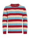 Messagerie Man Sweater Brick Size L Wool In Red