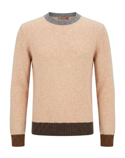 Messagerie Man Sweater Sand Size L Virgin Wool In Neutral