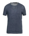 Messagerie Man Sweater Slate Blue Size 42 Linen