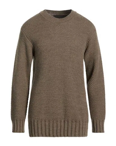 Messagerie Man Sweater Taupe Size 42 Wool, Alpaca Wool, Acrylic In Brown