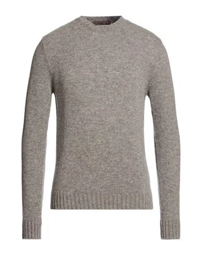 Messagerie Man Sweater Taupe Size S Wool In Gray