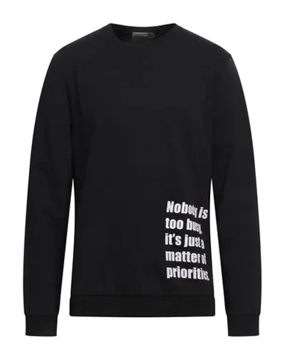 Messagerie Man Sweatshirt Black Size L Cotton, Polyester