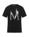 Messagerie Man T-shirt Black Size M Cotton In Black