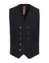 Messagerie Man Tailored Vest Black Size 38 Cotton, Polyester, Wool