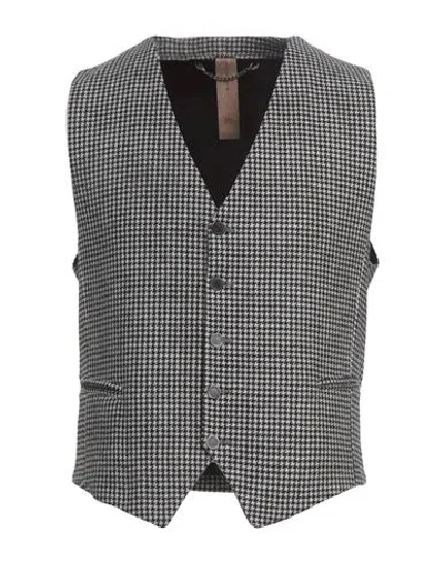 Messagerie Man Tailored Vest Black Size 38 Wool, Polyester, Cotton