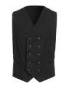 Messagerie Man Tailored Vest Black Size 44 Cotton, Hemp