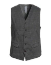 Messagerie Man Tailored Vest Grey Size 38 Cotton, Elastane
