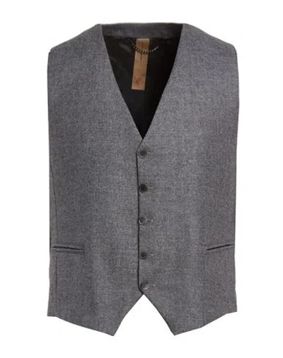 Messagerie Man Tailored Vest Grey Size 38 Wool, Acrylic, Polyamide, Cashmere In Silver
