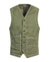 Messagerie Man Tailored Vest Military Green Size 38 Hemp, Cotton, Elastane