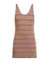 Messagerie Man Tank Top Brown Size S/m Linen, Viscose, Cotton In Brown