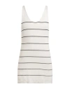 Messagerie Man Tank Top Ivory Size L/xl Linen, Viscose, Cotton In White
