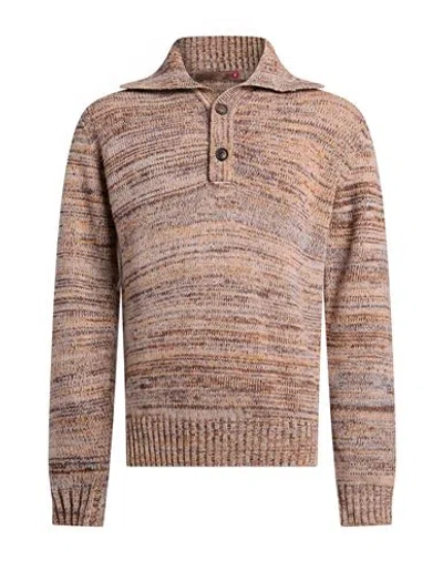 Messagerie Man Turtleneck Apricot Size L Virgin Wool In Brown